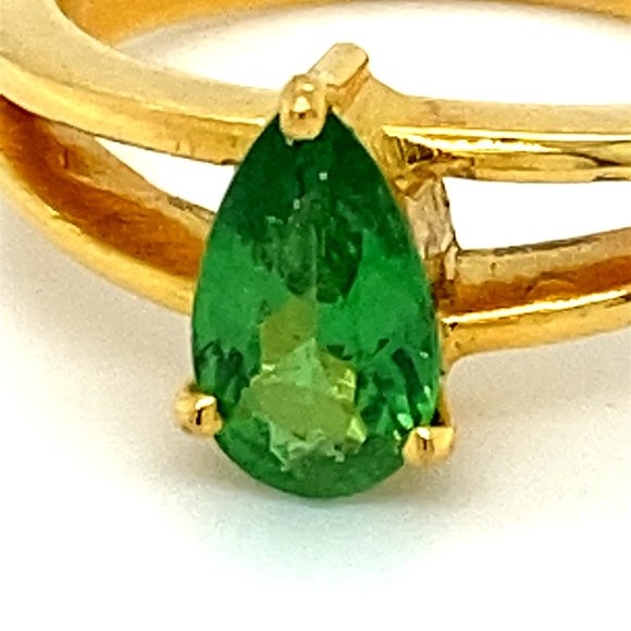 Tsavorite 1.00ct Solid 18K Yellow Gold Ring - Picture 7 of 7